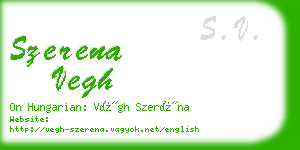 szerena vegh business card